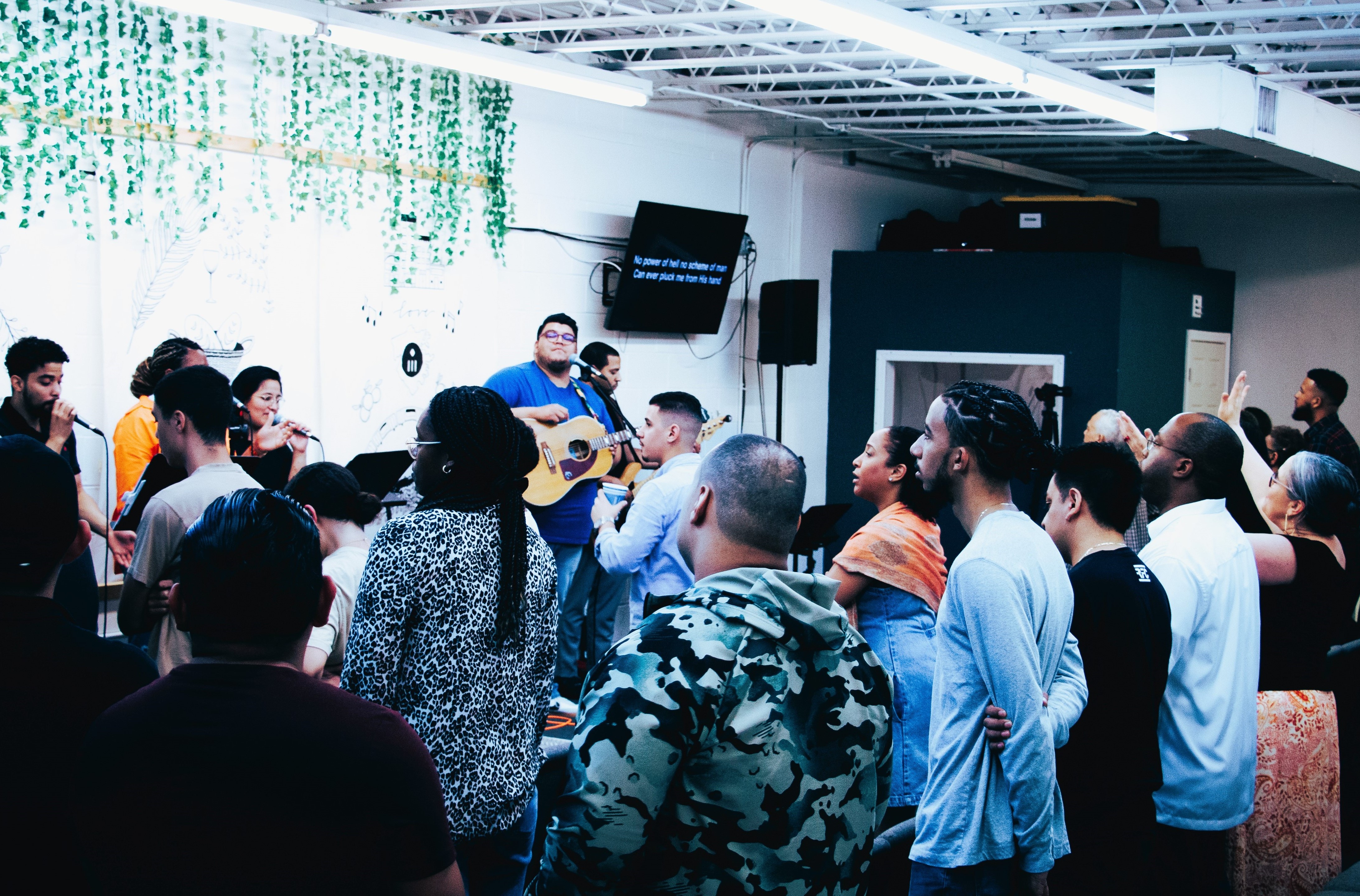 taken during a Sunday service